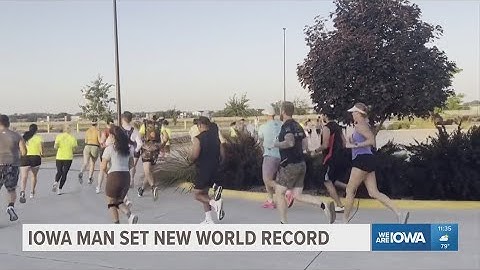 Iowa man sets new world record for fastest 10K wearing a 20lb. vest