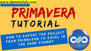 How to Export the Project from Primavera to Excel and make it Look-alike screenshot 5