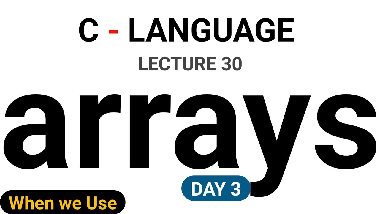 Arrays in C Languages | when we use Arrays | in hindi - YouTube