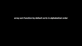 JavaScript array sort function