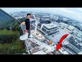 Climbing a crane above security for the ultimate selfie 