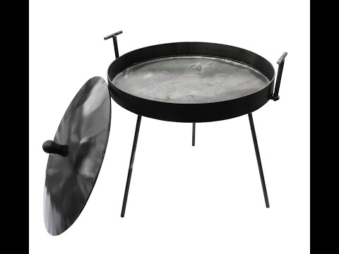 Сковорода туристична розбірна з кришкою та ніжками Ø 40 см, видео 1