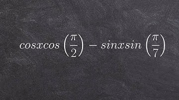 Write the sum and difference formula as a single trigonometric function