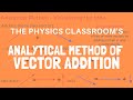 Analytical Method of Vector Addition Quiz