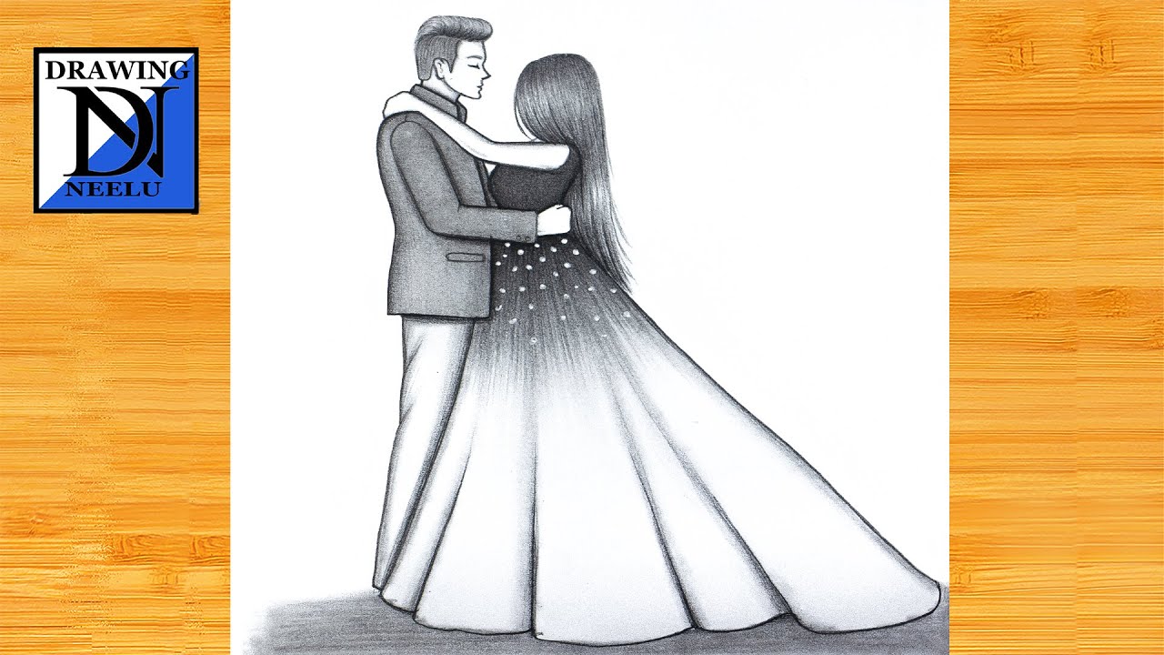 How to draw a Cute couple -Pencil sketch || Drawing easy for beginner ...