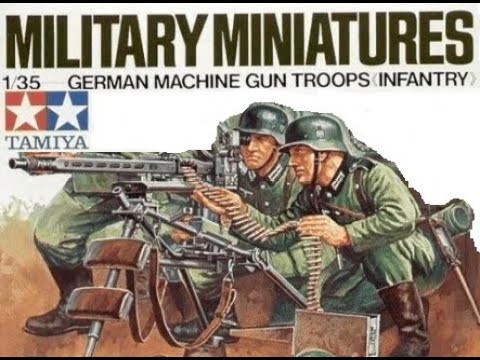 083 Tamiya #35038 German MG troops sMG34 in fixed stronghold - YouTube