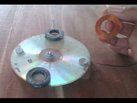 Homemade Easy Motor From CD Panel 2017, A Strange Motor For 2017