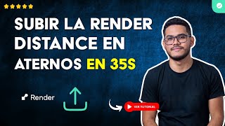 Cómo SUBIR la RENDER DISTANCE en ATERNOS en 35S