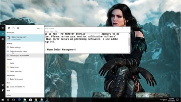 How to fix  The monitor profile Error in photoshop
