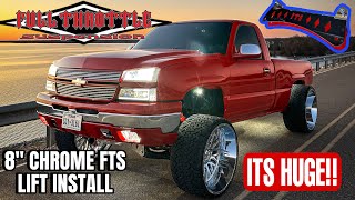 INSTALLING❗️CHROME 8 INCH FTS LIFT❗️ON MY 05 CAMMED SILVERADO SINGLE CAB 2WD