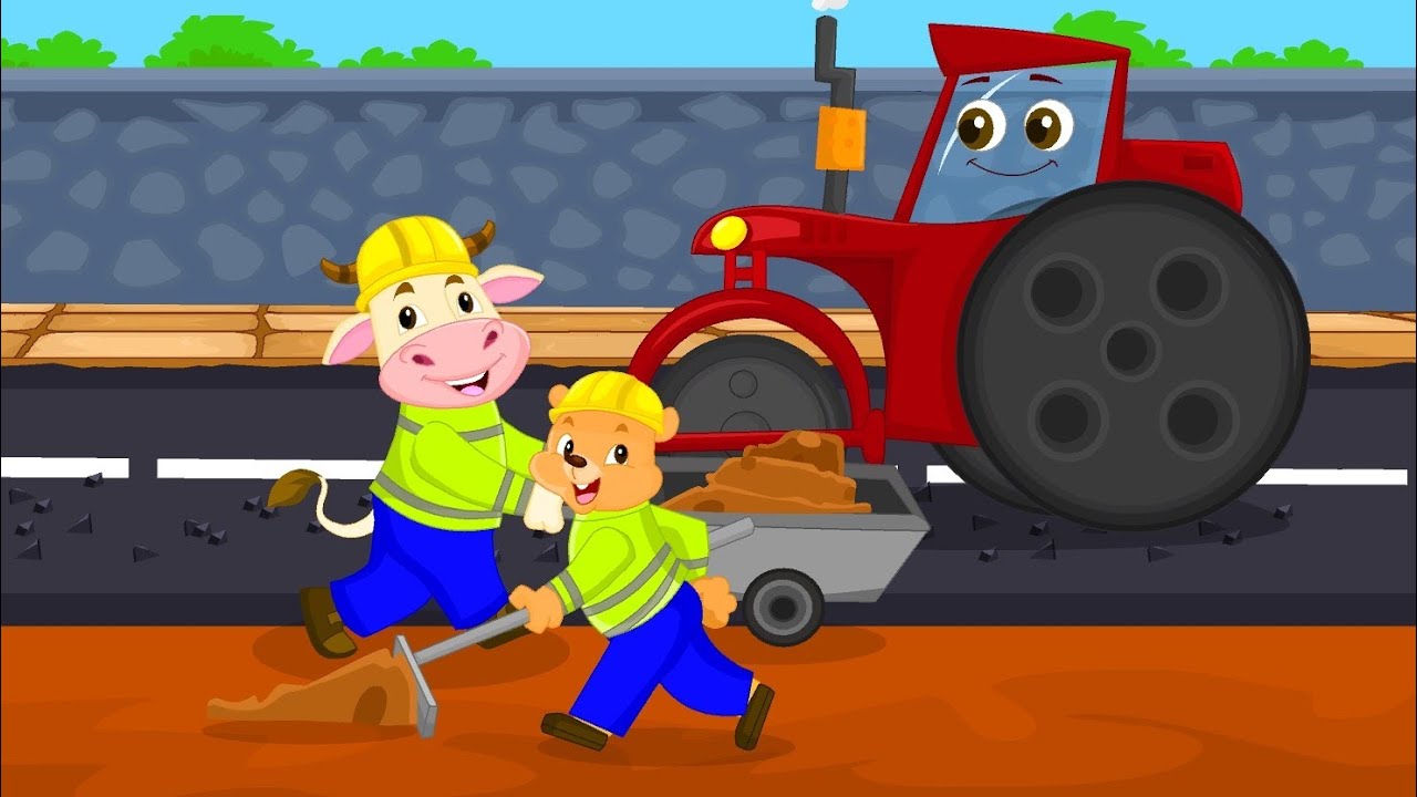 Rolling Along with the Road Roller Song for Kids by Bibo KidloLand