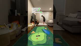Mastering Indoor Golf Chipping 🏌️‍♂️🏠 | #golfswing #golf #golftips ⛳️🎯| Subscribe for More