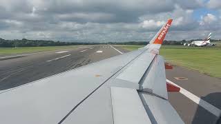 EasyJet A320 OE-IND take-off at Birmingham Airport