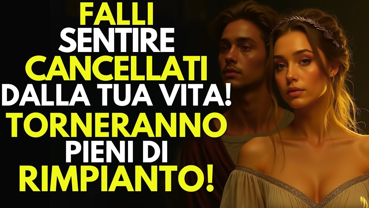 Falli Sentire Cancellati Dalla Tua Vita! Torneranno Pieni Di Rimpianto! - Stoicismo