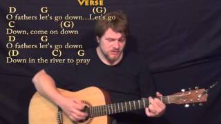 Video thumbnail of "Down in the River to Pray (Traditional) Strum Guitar Cover Lesson in G with Chords/Lyrics"