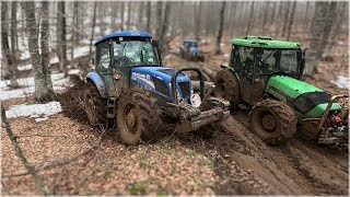 New Holland and Deutz-Fahr Forestry Tractor İn Muddy Conditions  🚜 | Forestry Vlog 🌲 - Arık Group