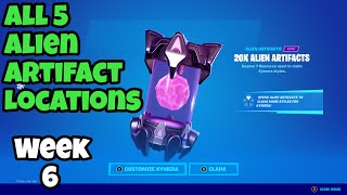 Locating All 5 Alien Artifacts In Fortnite (Week 6 Alien Artifact Location Guide)