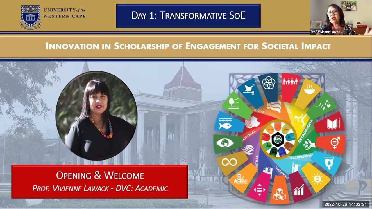 DVC Academic (Prof Vivienne Lawack): Opening of the 2022 SoE-SI Colloquium 