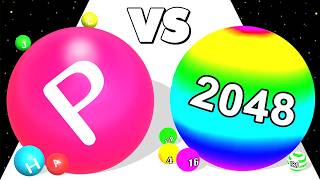 AZ RUSH /vs CRAZY BALL 2048 ∞ ASMR Gameplay Android iOS ✦ Ball Run 2048 • Number Math Games screenshot 2