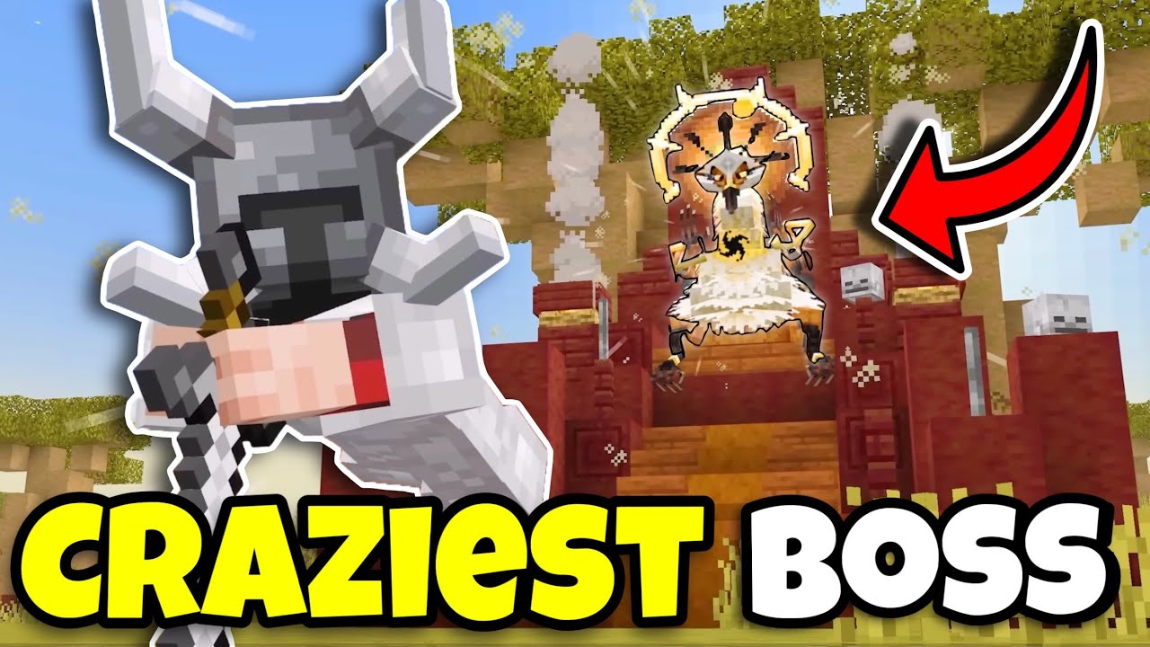I Fought The CRAZIEST BOSS In Minecraft Bedrock's Ultimate Modpack ...