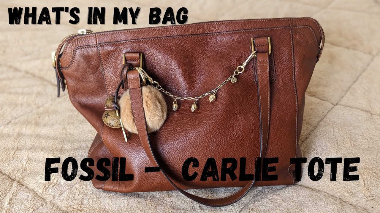 Fossil Carlie Leather Satchel Bag