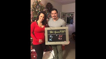 Chalk Couture Baby Gender Reveal Board Using Brush Script Font