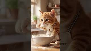 “Chef Cat Makes Tiny Pizza 🍕🐱 #aidog #aivideo #robot #usashorts #viralvideo #catai #aicatvideo