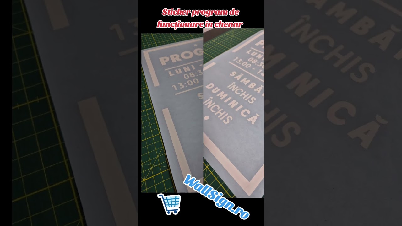 Sticker program de funcționare în chenar 