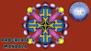 Making a Mandala in Procreate - Time-lapse
