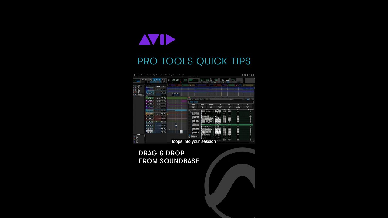 Learn how to drag and drop loops and samples from the Pro Tools Soundbase directly into your session
