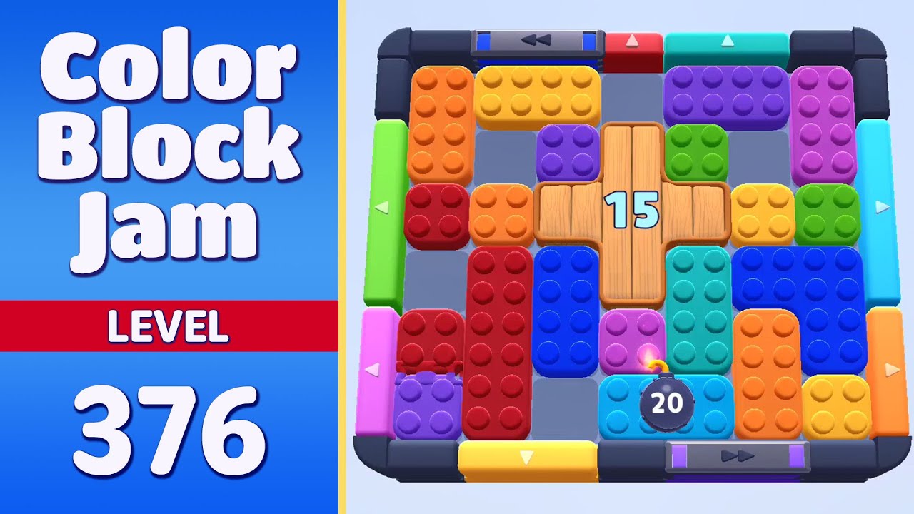 Color Block Jam - Level 376 Walkthrough 🧩 | Solution & Gameplay (Rollic ...