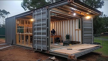 Man Builds Amazing DIY Container Workshop   Start to Finish by @BendheimBoards 3