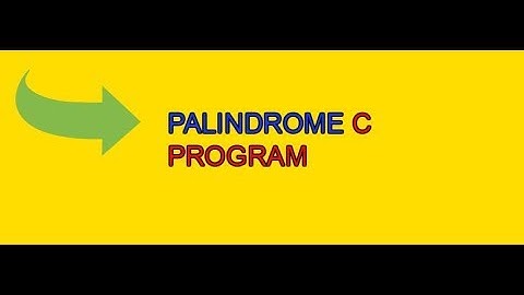 C tutorial palindrome number(hindi)