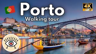 [4K] PORTO, Portugal ✅ Walking tour with subtitles  History  'walking tour' Porto rain ASMR