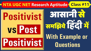 Nta Ugc Net Paper 1-Positivism and Post Positivism in Research Aptitude #11