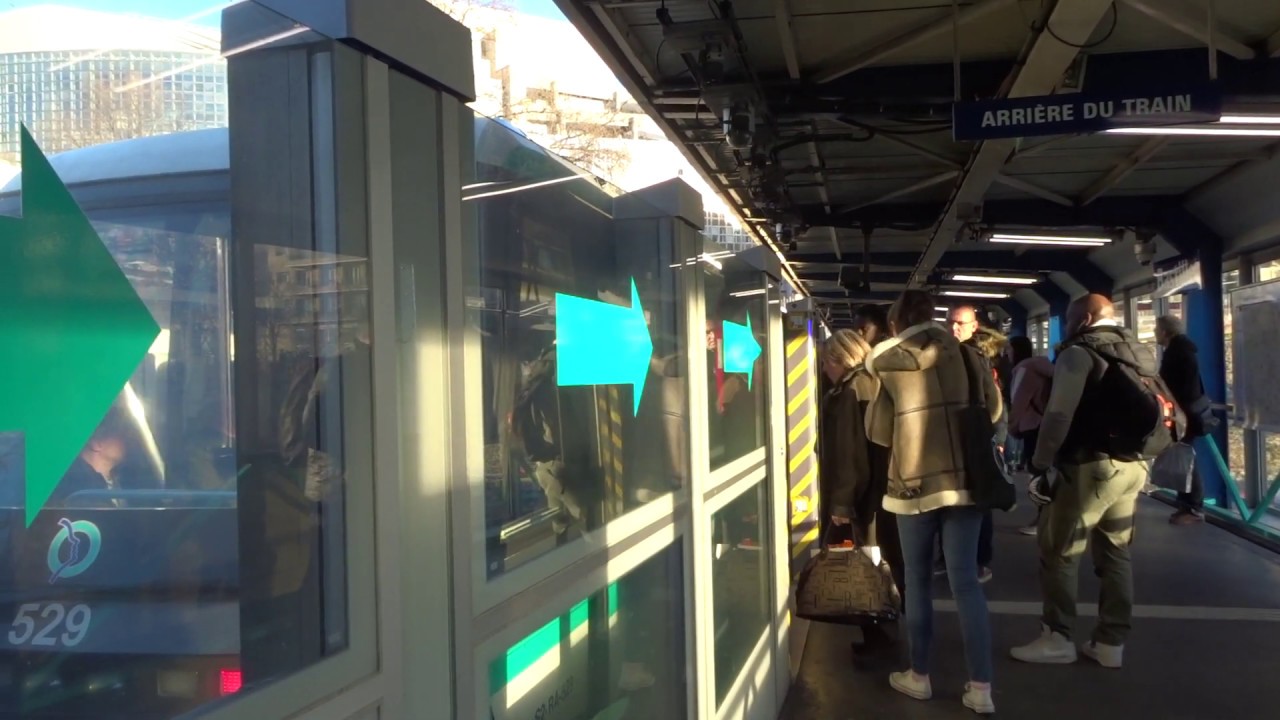 Paris Metro: Chateau de Vincennes bound MP05 Line 1 Train entering ...