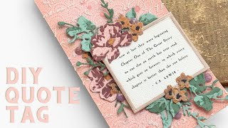 DIY Scrapbooking Tag with C.S. Lewis Quote | Carta Bella ‘At Home’ Paper Collection