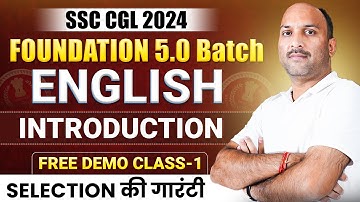 DEMO CLASS 1| ENGLISH INTRODUCTION CLASS | SSC FOUNDATION 5.O | ANKUL SIR @sscabhinaymaths