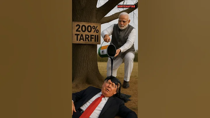 Trump vs Modi 200% Tariff Showdown under Tree Funny Political stair😂 #trump #funny #politicalcomedy