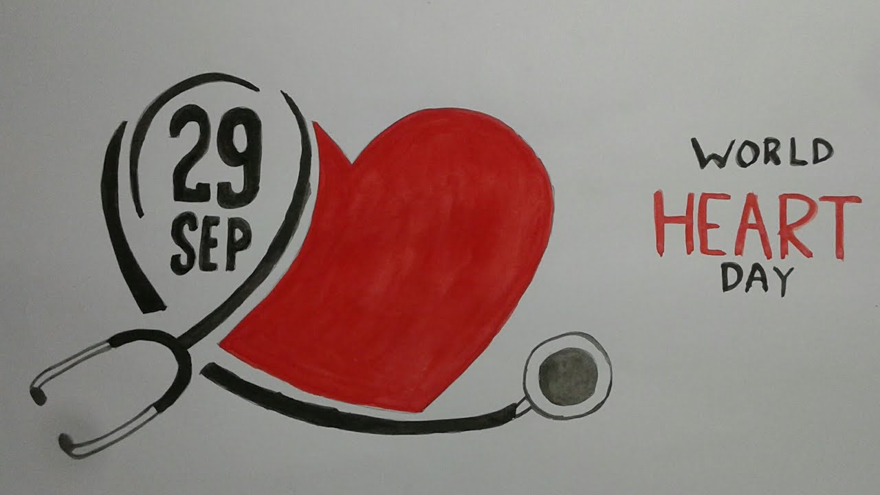 Poster On World Heart Day | Drawing & Painting World Heart Day