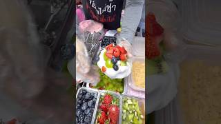 Sweet Mochi Cream Cheese Mix Fruit - Thai Street Food