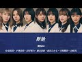 【櫻坂46/歌割り/パート割り】断絶-櫻坂46(小池美波・小林由依・田村保乃・藤吉夏鈴・森田ひかる・守屋麗奈・山崎天)