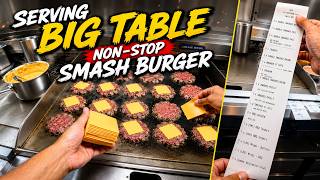 POV: Serving Big Table Non-Stop 🍔 Smash Burger Order Before Closing Time