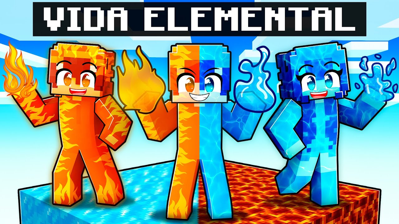 La Vida de una FAMILIA ELEMENTAL en Minecraft