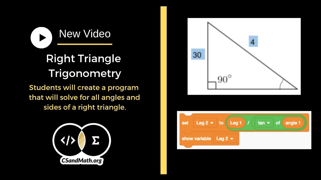 Right Triangle Trigonometry. Math with Code. Scratch. - YouTube