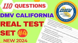 California DMV Knowledge Practice Test 2024  SET 4  DMV Permit Practice Test 2024  110 questions