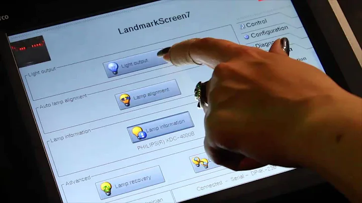 Lamp alignment Barco digital projector - CN