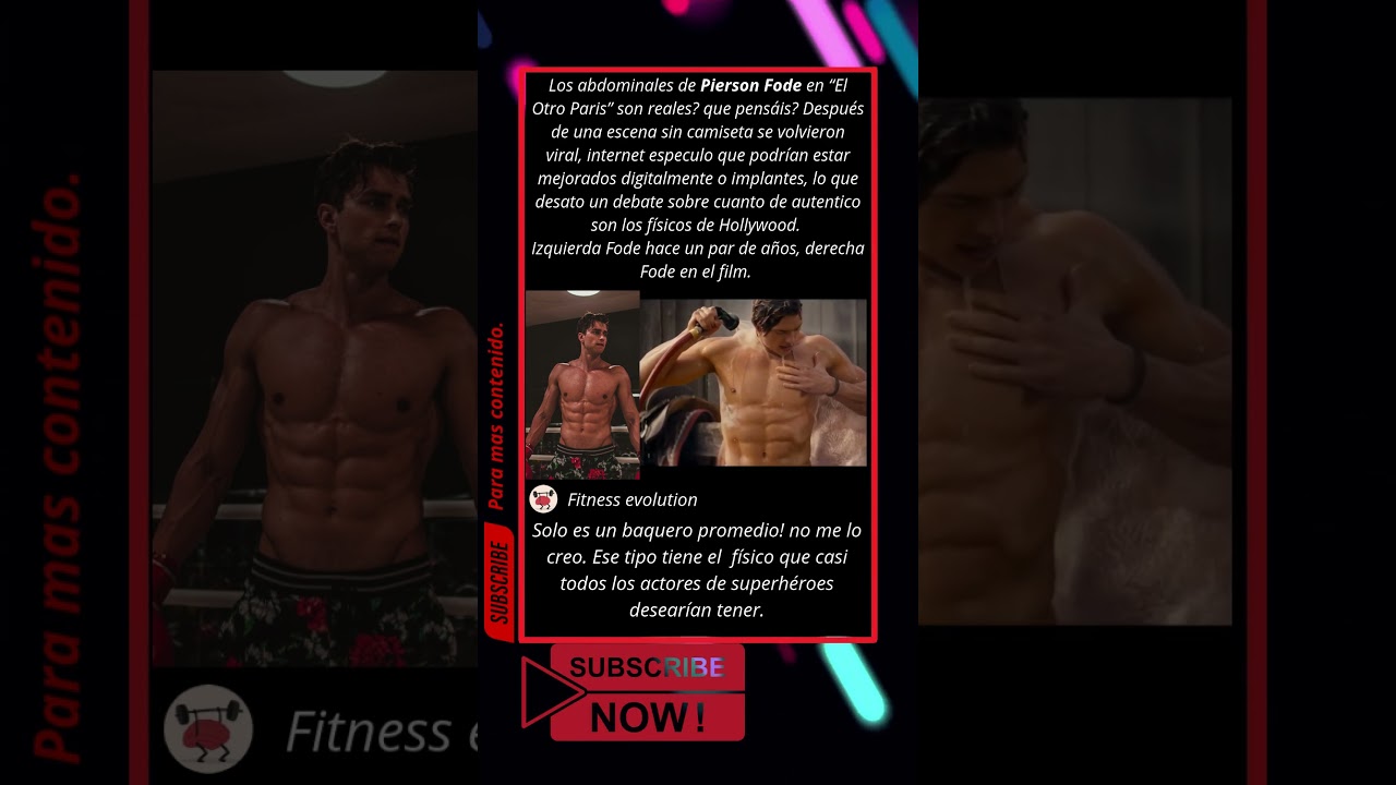 Pierson Fode con unos abdominales envidiables en su último film "El Otro Paris"