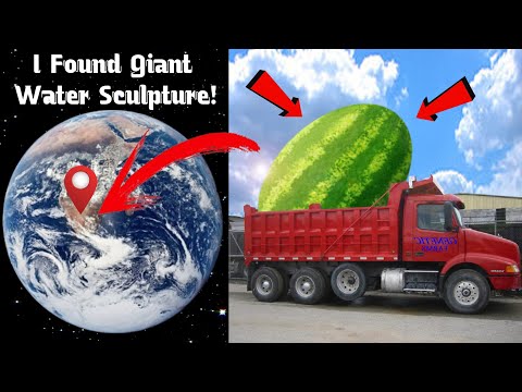 I Found Giant Water melon Sculpture! 😱 on google maps and google earth🌎 #maps #earth #hrgoogleearth