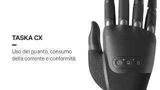 TASKA CX - Uso del guanto, consumo della corrente e conformità